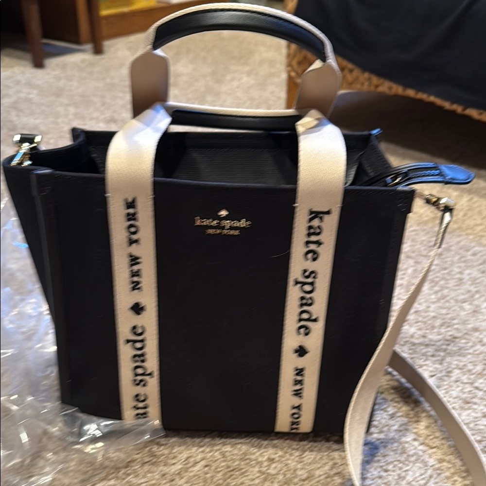 Kate Spade Black and Cream small Tote Bag
